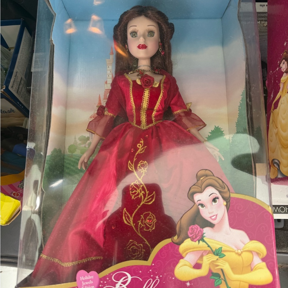 Disney Belle Doll in Red and Gold Gown TAKE ALL 3